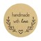 500 Natural Black 1.5" Round Self Adhesive Handmade Love STICKERS DIY Crafts